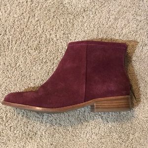Urban Outfitters Red Suede Booties